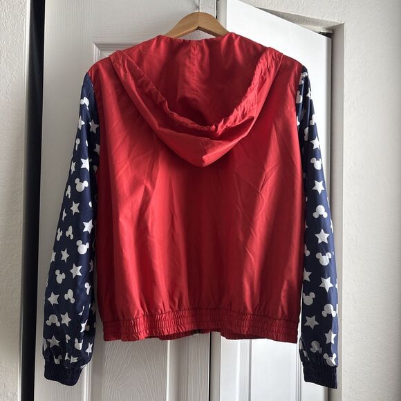 Disney Mickey Mouse Windbreaker Jacket 2020 American Flag Adult Medium M USA - Picture 8 of 8